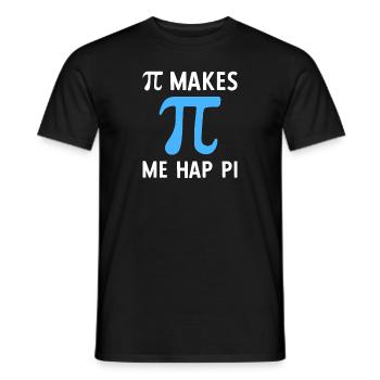 Math Pi Makes Me Happy Pi - Männer T-Shirt - Schwarz - Vorne - AI Model Male 178 light (178cm)