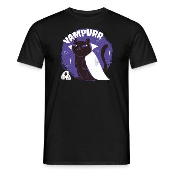 Vampire Chat Halloween Chats Vampire Humour - T-shirt homme - noir - Devant - AI Model Male 178 light (178cm)