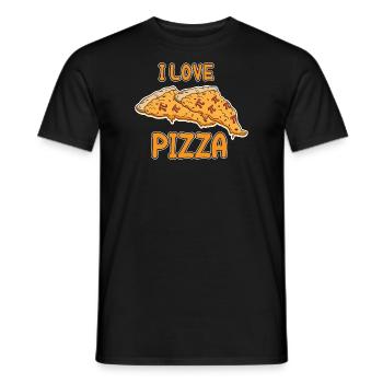 Math I Love Pizza Pi - Männer T-Shirt - Schwarz - Vorne - AI Model Male 178 light (178cm)