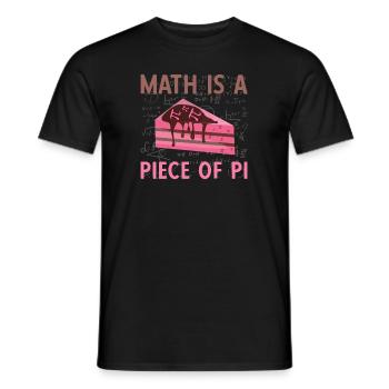 Math Is A Piece Of Pi - Men's T-Shirt - black - Front - AI Model Male 178 light (178cm)
