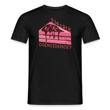 Math 3.14 = Pie - Coincidence? Pi - Men's T-Shirt - black - Front - AI Model Male 178 light (178cm)