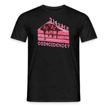 Math 3.14 = Pie - Coincidence? Pi - Men's T-Shirt - black - Front - AI Model Male 178 light (178cm)