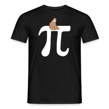 Math Sloth Pi - Men's T-Shirt - black - Front - AI Model Male 178 light (178cm)