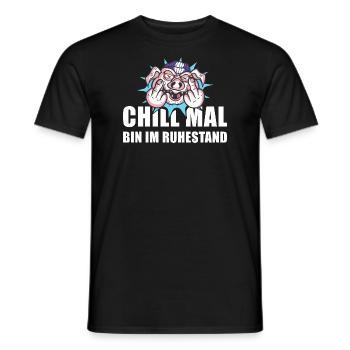 Pensionierung Chill Mal Bin Im Ruhestand Rente - Männer T-Shirt - Schwarz - Vorne - AI Model Male 178 light (178cm)