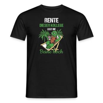 Rente Dieser Kollege Legt Die Beine Hoch Rente - Männer T-Shirt - Schwarz - Vorne - AI Model Male 178 light (178cm)