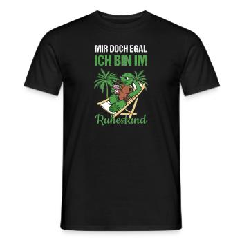 Mir Doch Egal Ich Bin Im Ruhestand Rente - Männer T-Shirt - Schwarz - Vorne - AI Model Male 178 light (178cm)
