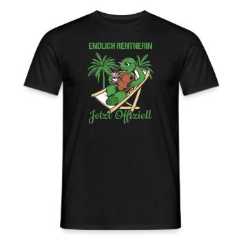 Endlich Rentnerin Jetzt Offiziell Rente - Männer T-Shirt - Schwarz - Vorne - AI Model Male 178 light (178cm)