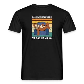 Irgendwer Ist Hier Faul Das Bin Ja Ich Faultier - Männer T-Shirt - Schwarz - Vorne - AI Model Male 178 light (178cm)