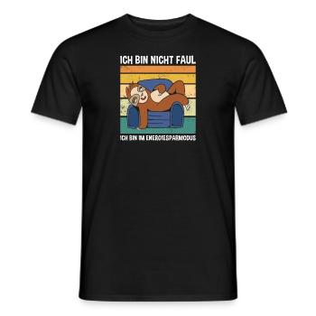 Bin Nicht Faul! Bin Im Energiesparmodus Faultier - Männer T-Shirt - Schwarz - Vorne - AI Model Male 178 light (178cm)