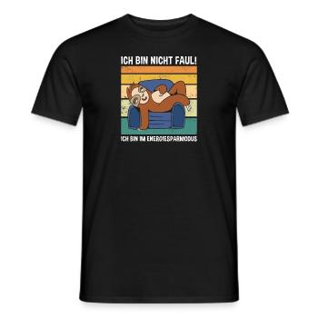 Bin Nicht Faul! Bin Im Energiesparmodus Faultier - Männer T-Shirt - Schwarz - Vorne - AI Model Male 178 light (178cm)