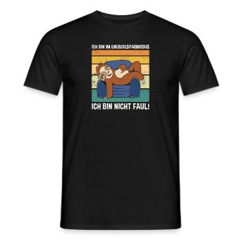 Bin Im Energiesparmodus Bin Nicht Faul! Faultier - Männer T-Shirt - Schwarz - Vorne - AI Model Male 178 light (178cm)