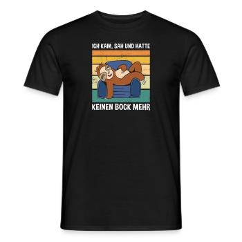 Ich Kam, Sah Und Hatte Keinen Bock Mehr Faultier - Männer T-Shirt - Schwarz - Vorne - AI Model Male 178 light (178cm)
