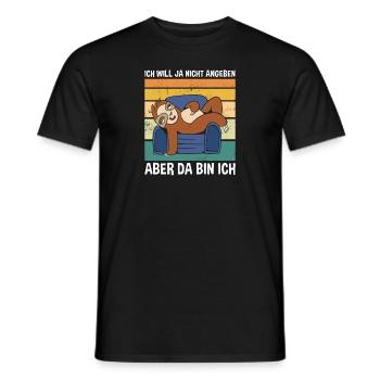 Ich Will Ja Nicht Angeben Aber Da Bin Ich Faultier - Männer T-Shirt - Schwarz - Vorne - AI Model Male 178 light (178cm)