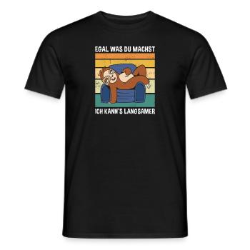 Egal Was Du Machst Ich Kann's Langsamer Faultier - Männer T-Shirt - Schwarz - Vorne - AI Model Male 178 light (178cm)