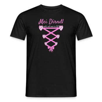 Mei Dirndl Gob's Net Mer In XL Dirndl Ersatz - Männer T-Shirt - Schwarz - Vorne - AI Model Male 178 light (178cm)