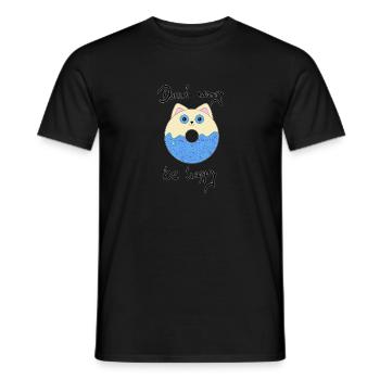 Donut worry cat - Männer T-Shirt - Schwarz - Vorne - AI Model Male 178 light (178cm)