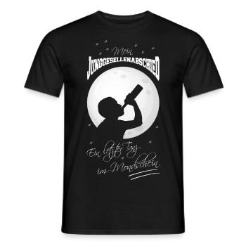 Junggesellenabschied Tanz mit dem Mond Saufen JGA - Männer T-Shirt - Schwarz - Vorne - AI Model Male 178 light (178cm)