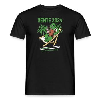 Rente 2024 Der Countdown Läuft Rente 2024 - Männer T-Shirt - Schwarz - Vorne - AI Model Male 178 light (178cm)