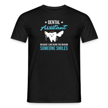 The Reason Someone Smiles Dental Assistant - Männer T-Shirt - Schwarz - Vorne - AI Model Male 178 light (178cm)