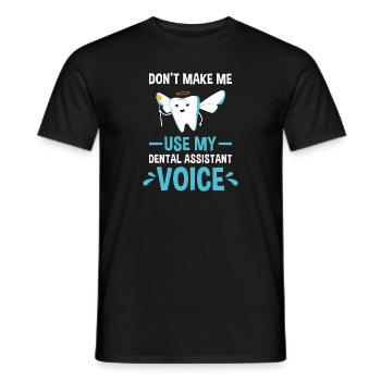 Mon assistant dentaire Voice Assistant dentaire - T-shirt homme - noir - Devant - AI Model Male 178 light (178cm)