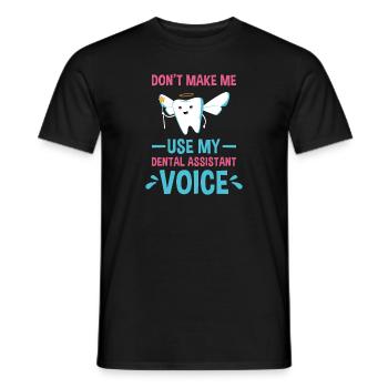 Mon assistant dentaire Assistant dentaire vocal - T-shirt homme - noir - Devant - AI Model Male 178 light (178cm)