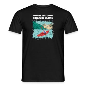 We Hate Creature Crafts Whitewater Kayaking - Männer T-Shirt - Schwarz - Vorne - AI Model Male 178 light (178cm)