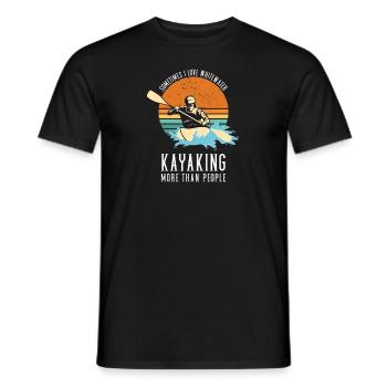 Parfois, Lov Whitewater kayak plus que les gens - T-shirt homme - noir - Devant - AI Model Male 178 light (178cm)