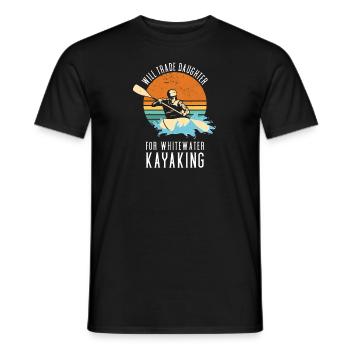 Will Trade Daughter For Whitewater Kayaking - Männer T-Shirt - Schwarz - Vorne - AI Model Male 178 light (178cm)