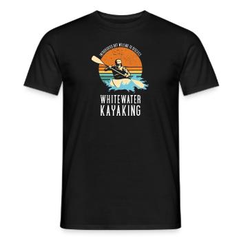 But Willing To Discuss Whitewater Kayaking - Men's T-Shirt - black - Front - AI Model Male 178 light (178cm)