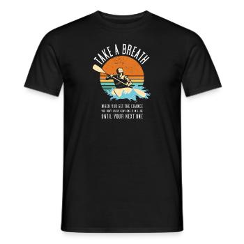Respirez le kayak en eau vive - T-shirt homme - noir - Devant - AI Model Male 178 light (178cm)