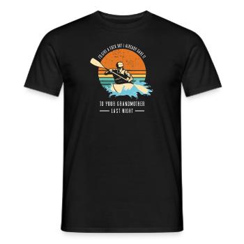 Give A Fuck But Already Gave Whitewater Kayaking - Männer T-Shirt - Schwarz - Vorne - AI Model Male 178 light (178cm)