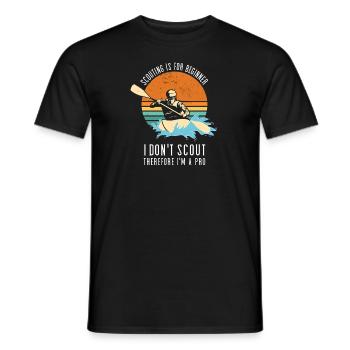 Scouting Is For Beginners Whitewater Kayaking - Männer T-Shirt - Schwarz - Vorne - AI Model Male 178 light (178cm)