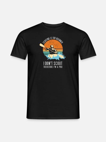 Scouting Is For Beginners Whitewater Kayaking - Männer T-Shirt - Schwarz