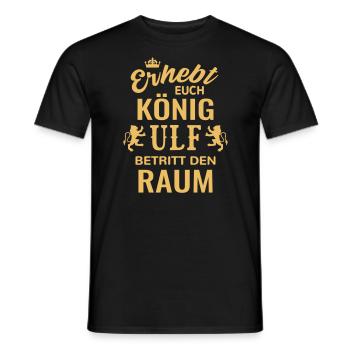 Ulf Name Geschenkidee lustig Erhebt Majestät Raum - Männer T-Shirt - Schwarz - Vorne - AI Model Male 178 light (178cm)