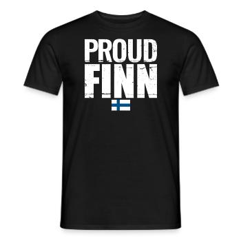 Proud Finn Finnland Finnische Flagge Finne - Männer T-Shirt - Schwarz - Vorne - AI Model Male 178 light (178cm)