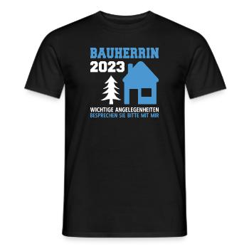 Wichtige Angelegenheiten Zu Mir Bauleiterin 2023 - Männer T-Shirt - Schwarz - Vorne - AI Model Male 178 light (178cm)