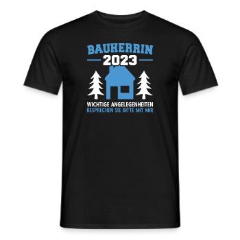 Wichtige Angelegenheiten Zu Mir Bauleiterin 2023 - Männer T-Shirt - Schwarz - Vorne - AI Model Male 178 light (178cm)