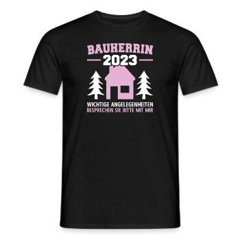 Wichtige Angelegenheiten Zu Mir Bauleiterin 2023 - Männer T-Shirt - Schwarz - Vorne - AI Model Male 178 light (178cm)
