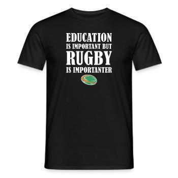 But Rugby Is Importanter Ireland Rugby - Men's T-Shirt - black - Front - AI Model Male 178 light (178cm)