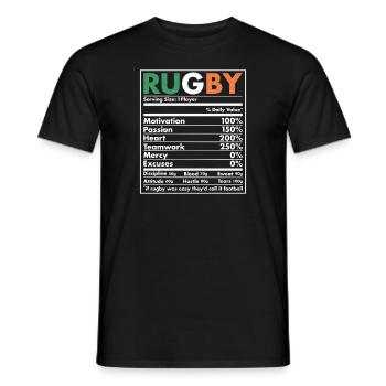 Nutrition Irlande Rugby - T-shirt homme - noir - Devant - AI Model Male 178 light (178cm)