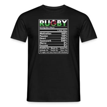 Nutrition Wales Rugby - Men's T-Shirt - black - Front - AI Model Male 178 light (178cm)