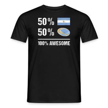 Argentina 50% Rugby 100% Awesome Argentina Rugby - Men's T-Shirt - black - Front - AI Model Male 178 light (178cm)
