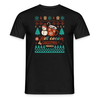 Weihnachten Santa Claus Merry Christmas - Men's T-Shirt - black - Front - AI Model Male 178 light (178cm)