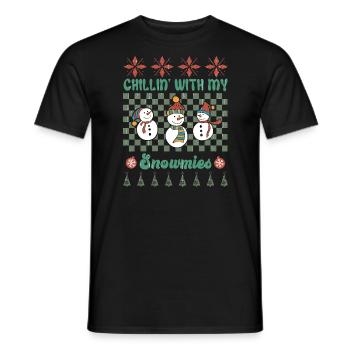 Weihnachten Santa Claus Merry Christmas - Men's T-Shirt - black - Front - AI Model Male 178 light (178cm)