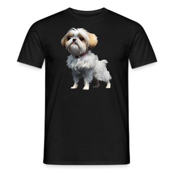 Shih Tzu Hund - Shih Tzu - Männer T-Shirt - Schwarz - Vorne - AI Model Male 178 light (178cm)