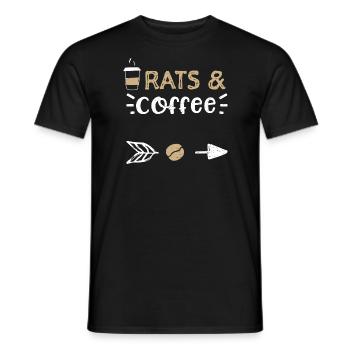 Rats & Coffee - Coffee - Männer T-Shirt - Schwarz - Vorne - AI Model Male 178 light (178cm)