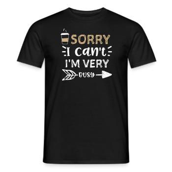 Sorry I Can't I'm Very Busy - Men's T-Shirt - black - Front - AI Model Male 178 light (178cm)