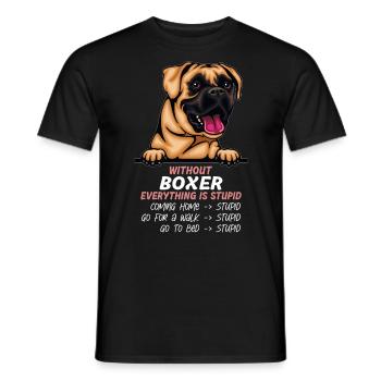 Ohne Boxer ist alles doof - Männer T-Shirt - Schwarz - Vorne - AI Model Male 178 light (178cm)