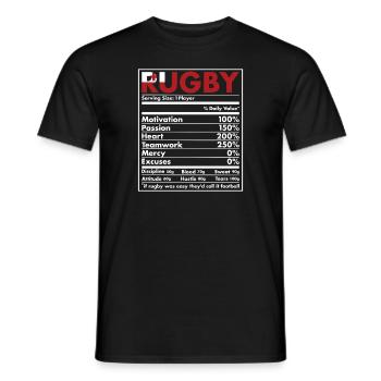 Nutrition Tonga Rugby - Men's T-Shirt - black - Front - AI Model Male 178 light (178cm)