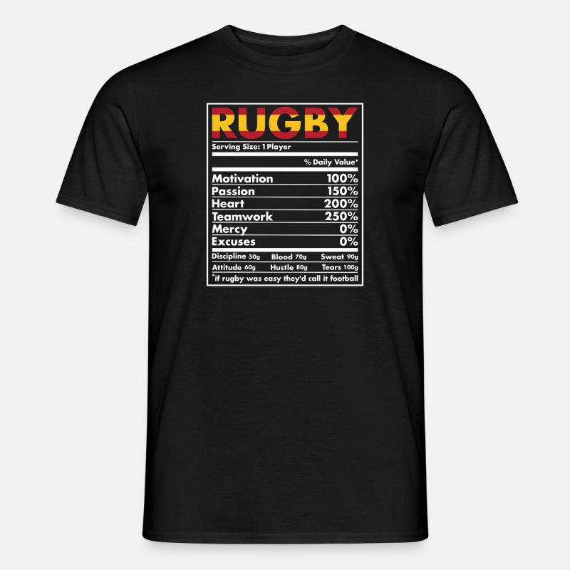 Nutrition Spain Rugby - Männer T-Shirt - Schwarz